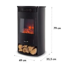 Bormio Smart Elektrokamin 950/1900W Thermostat Wochentimer 21 Bormio Smart Elektrokamin 950/1900W Thermostat Wochentimer -Klarstein 10035086 yy 0010 logo Klarstein Bormio Smart schwarz