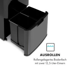 Touchless Black Stainless Steel Müllsammler Sensor 72L 4 Behälter ABS / PP / Edelstahl Schwarz 17 Touchless Black Stainless Steel Müllsammler Sensor 72L 4 Behälter ABS / PP / Edelstahl Schwarz -Klarstein 10035097 de 0005 logo