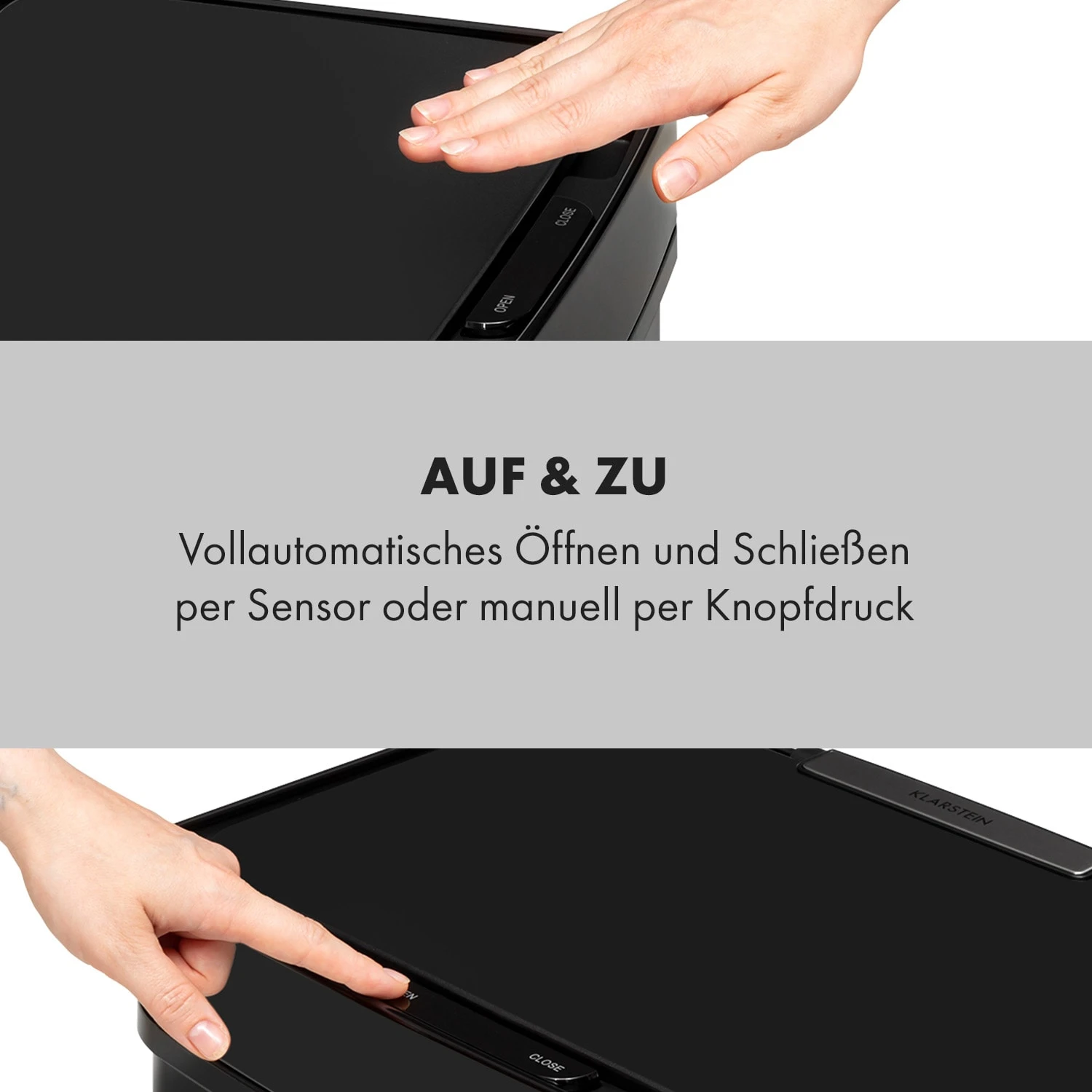 Touchless Black Stainless Steel Müllsammler Sensor 72L 4 Behälter ABS / PP / Edelstahl Schwarz 9 Touchless Black Stainless Steel Müllsammler Sensor 72L 4 Behälter ABS / PP / Edelstahl Schwarz – Bild 7