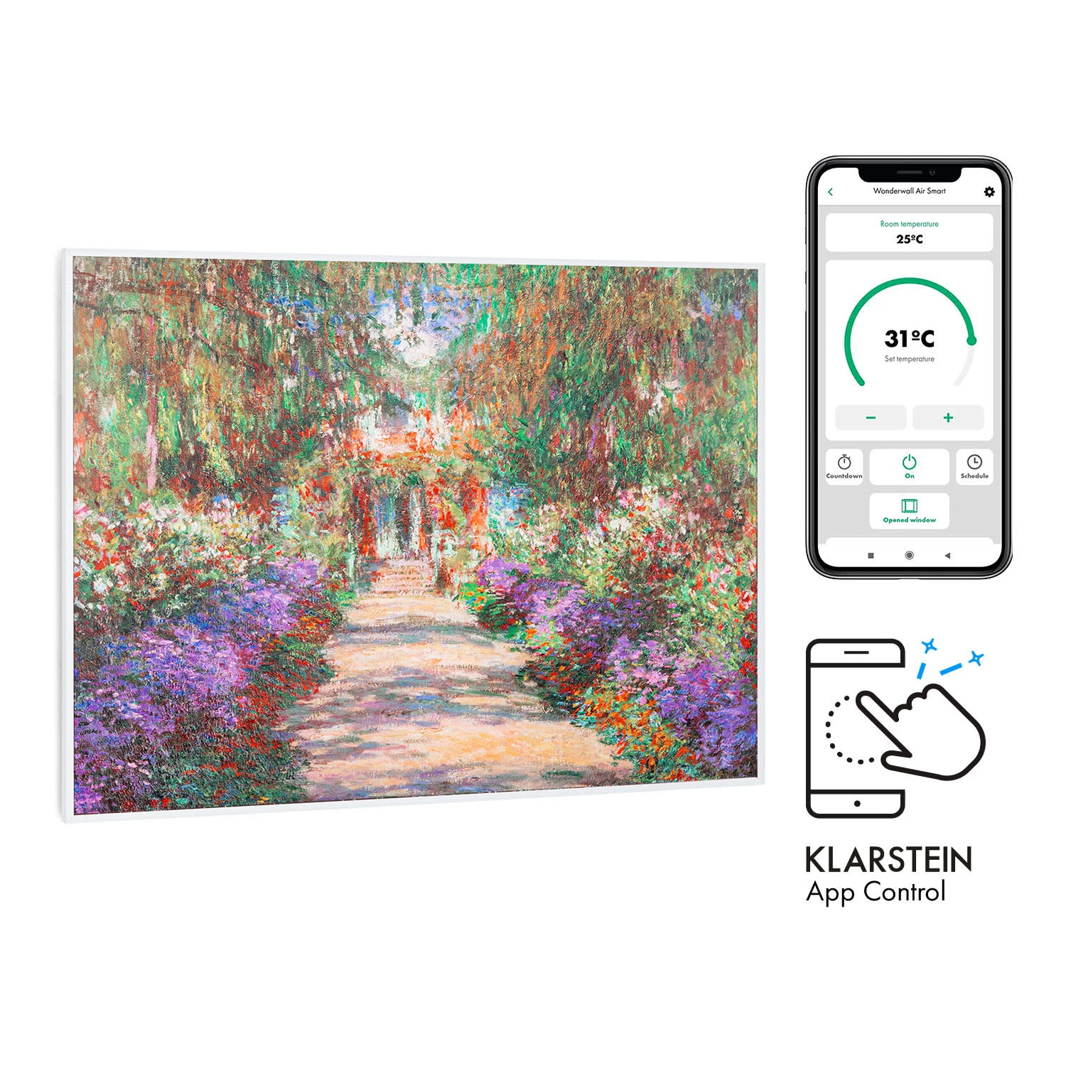 Wonderwall Air Art Smart Infrarotheizung 80x60cm 500W Wandmontage Gartenweg 3 Wonderwall Air Art Smart Infrarotheizung 80x60cm 500W Wandmontage Gartenweg