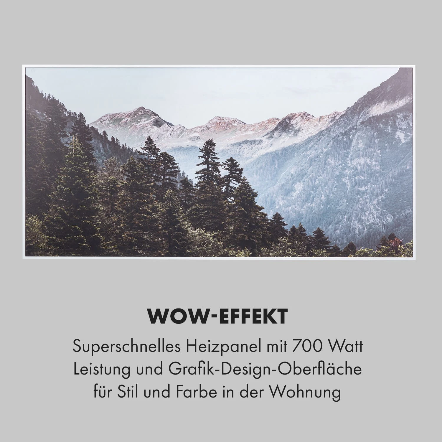 Wonderwall Air Art Smart Infrarotheizung 120x60cm 700W Wandinstallation App-Steuerung Berge 7 Wonderwall Air Art Smart Infrarotheizung 120x60cm 700W Wandinstallation App-Steuerung Berge – Bild 5