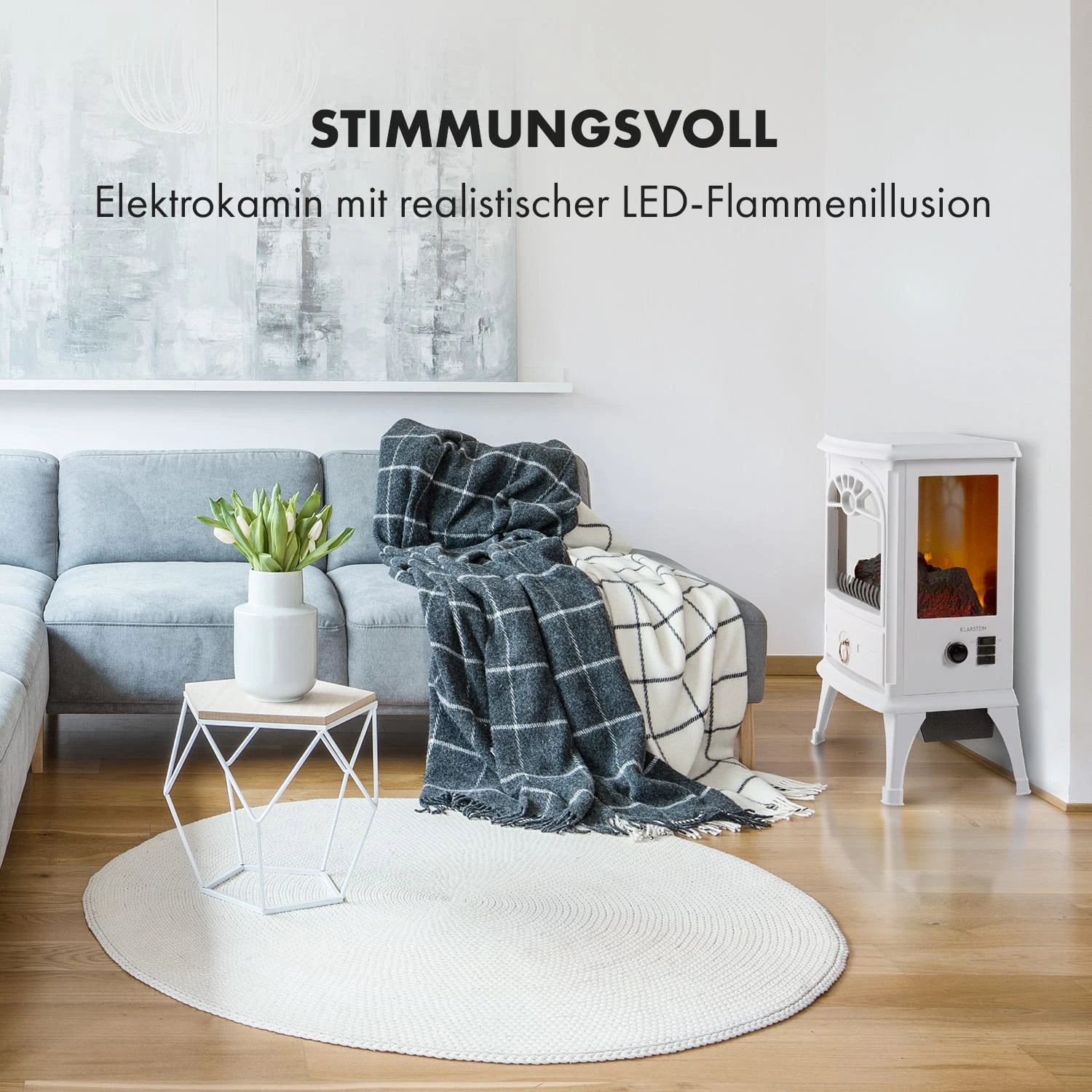 Leoben Elektrischer Kamin 900 / 1800 W Thermostat PanoramaView 4 Leoben Elektrischer Kamin 900 / 1800 W Thermostat PanoramaView – Bild 2