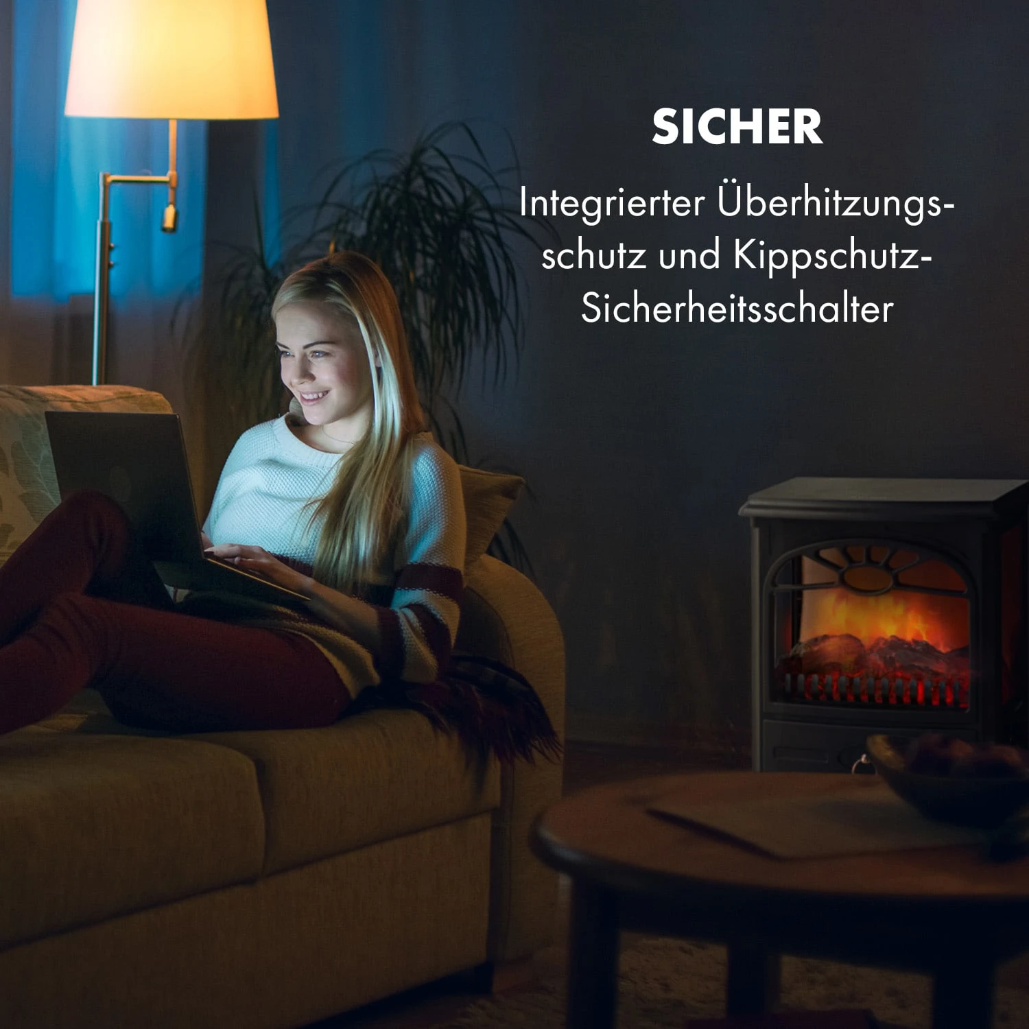 Leoben Elektrischer Kamin 900 / 1800 W Thermostat PanoramaView 8 Leoben Elektrischer Kamin 900 / 1800 W Thermostat PanoramaView – Bild 6