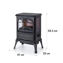 Leoben Elektrischer Kamin 900 / 1800 W Thermostat PanoramaView 17 Leoben Elektrischer Kamin 900 / 1800 W Thermostat PanoramaView -Klarstein 10035149 yy 0008 logo Klarstein Leoben Elektrischer Kamin schwarz