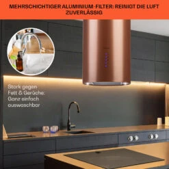 Beretta Inselabzugshaube Ø35cm Ab-/Umluft 650m³/h LED Aktivkohlefilter 16 Beretta Inselabzugshaube Ø35cm Ab-/Umluft 650m³/h LED Aktivkohlefilter -Klarstein 10035166 de 0006 usp