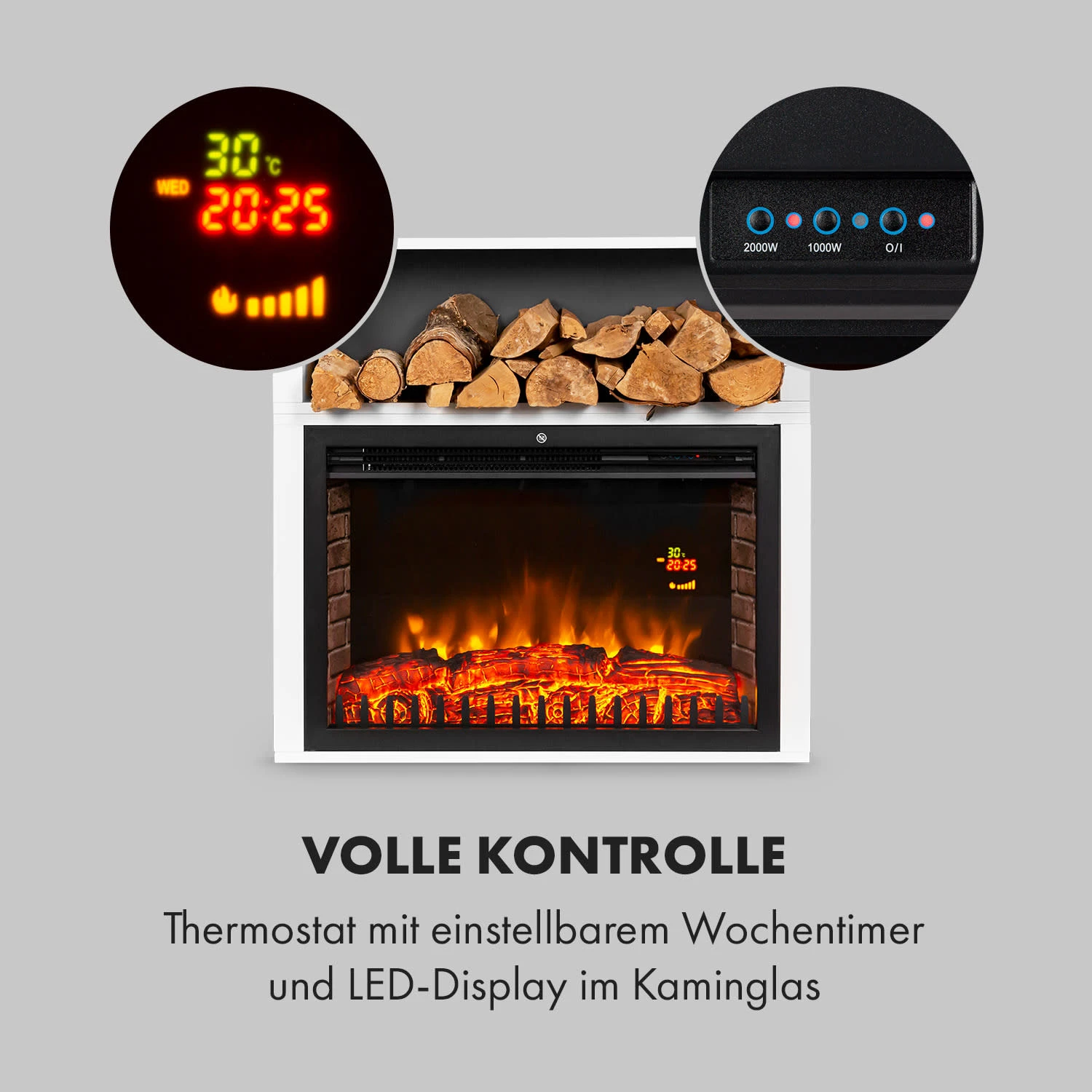 Mauna Loa Elektrokamin 2000 W LED-Flammen Fernbedienung Holzregal 7 Mauna Loa Elektrokamin 2000 W LED-Flammen Fernbedienung Holzregal – Bild 5