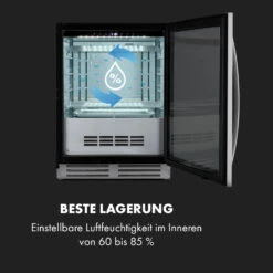 Steakhouse Pro Fleischreifeschrank 98 Ltr 1-25°C Touch Edelstahltür 18 Steakhouse Pro Fleischreifeschrank 98 Ltr 1-25°C Touch Edelstahltür -Klarstein 10035176 de 0007 logo