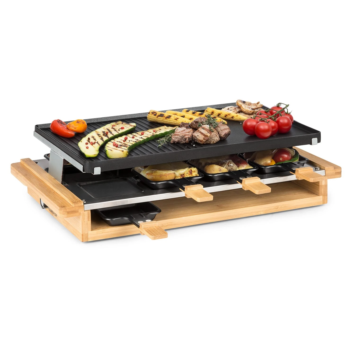 Tournedo Raclette 1200W Aluminiumguss 8 Personen Holz-Dekor 3 Tournedo Raclette 1200W Aluminiumguss 8 Personen Holz-Dekor