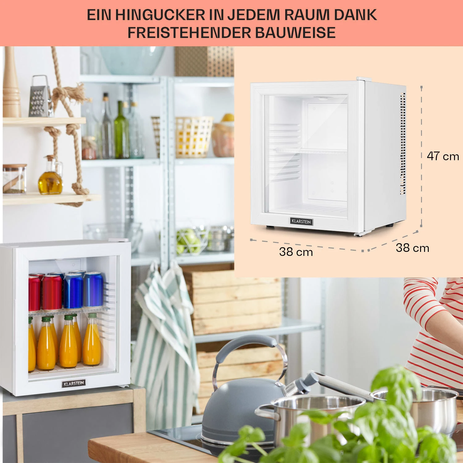 Brooklyn 24 Mini-Kühlschrank Glastür LED Ablage 8 Brooklyn 24 Mini-Kühlschrank Glastür LED Ablage – Bild 6