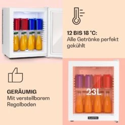 Brooklyn 24 Mini-Kühlschrank Glastür LED Ablage 12 Brooklyn 24 Mini-Kühlschrank Glastür LED Ablage -Klarstein 10035223 de 0004 usp