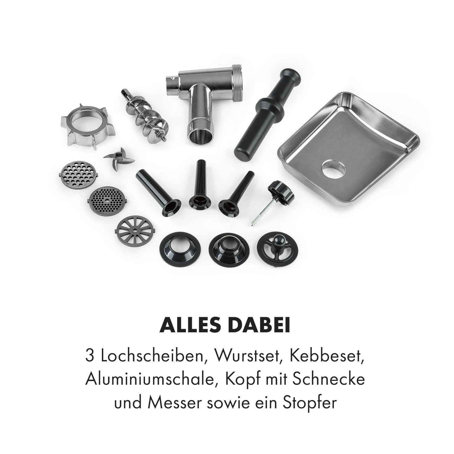 Kraftprotz Elektrischer Fleischwolf 700 W Kupfermotor Hack Wurst Kebbe Edelstahl 8 Kraftprotz Elektrischer Fleischwolf 700 W Kupfermotor Hack Wurst Kebbe Edelstahl – Bild 6