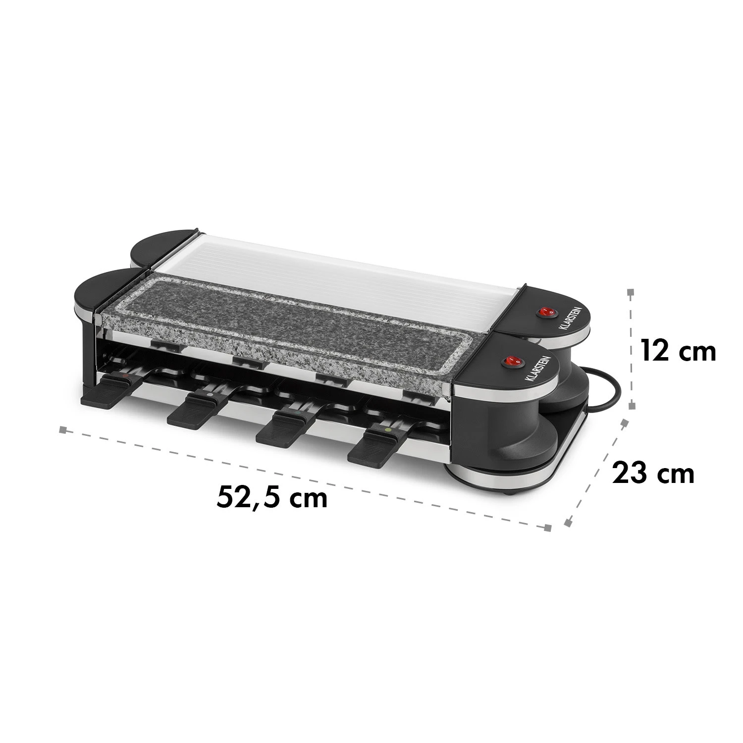 Tenderloin 50/50 Raclette-Grill 1200W 8 Personen Natursteinplatte Metallgrillplatte 10 Tenderloin 50/50 Raclette-Grill 1200W 8 Personen Natursteinplatte Metallgrillplatte – Bild 8