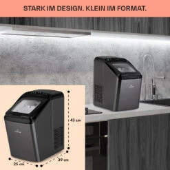 Partytime Eiswürfelmaschine Klareis 15kg/24h Edelstahl -Klarstein 10035295 de 0006 usp
