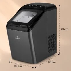 Partytime Eiswürfelmaschine Klareis 15kg/24h Edelstahl -Klarstein 10035295 yy 0011 dimensions