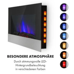 Basel Baseline Elektrokamin 2000 Watt 2 Heizstufen 7 Farben Glas 14 Basel Baseline Elektrokamin 2000 Watt 2 Heizstufen 7 Farben Glas -Klarstein 10035296 de 0003 logo