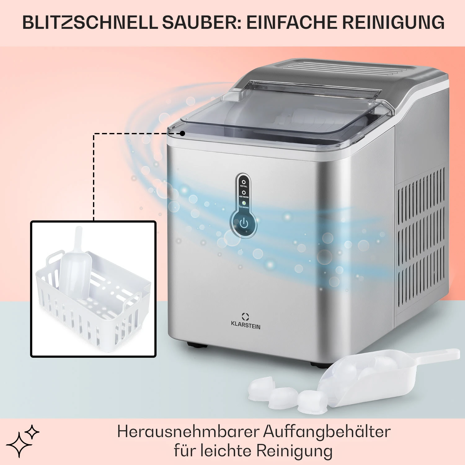 Chillout Eiswürfelmaschine Bulleteis 12kg/24h Wassertank: 1,5 L 7 Chillout Eiswürfelmaschine Bulleteis 12kg/24h Wassertank: 1,5 L – Bild 5