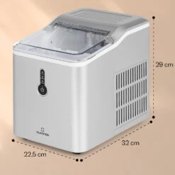 Chillout Eiswürfelmaschine Bulleteis 12kg/24h Wassertank: 1,5 L 15 Chillout Eiswürfelmaschine Bulleteis 12kg/24h Wassertank: 1,5 L -Klarstein 10035319 yy 0011 dimensions