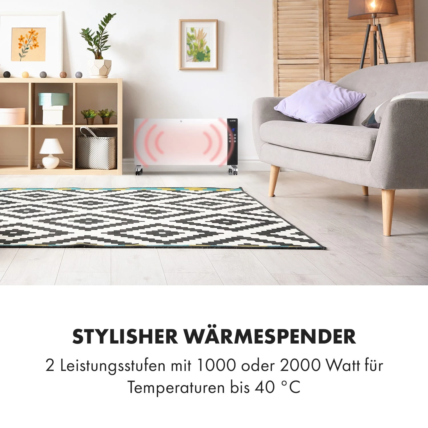 Lindholm Konvektionsheizgerät Thermostat Timer 2000W 4 Lindholm Konvektionsheizgerät Thermostat Timer 2000W – Bild 2