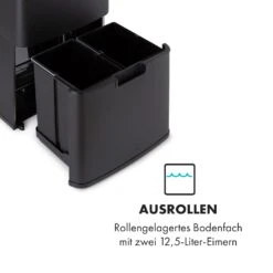 Royal Trash Matte Black Sensor-Mülleimer 72 Liter Edelstahl 17 Royal Trash Matte Black Sensor-Mülleimer 72 Liter Edelstahl -Klarstein 10035365 de 0005 logo