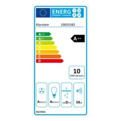 Eleonora 90 Dunstabzugshaube 420 M³/h Touch-Panel Ambiente-Licht 19 Eleonora 90 Dunstabzugshaube 420 M³/h Touch-Panel Ambiente-Licht -Klarstein 10035382 energy label