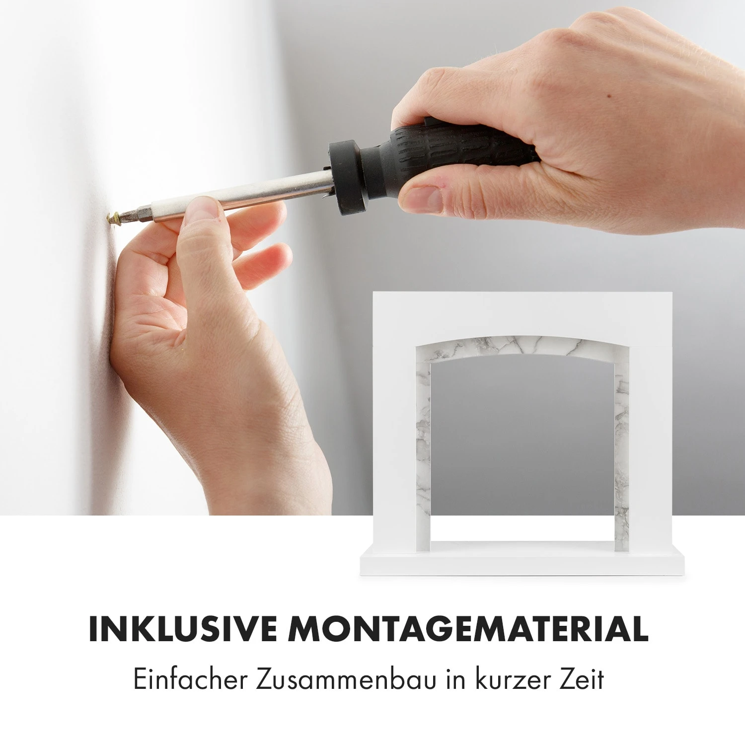 Studio Frame II Kamingehäuse MDF Marmordekoration 6 Studio Frame II Kamingehäuse MDF Marmordekoration – Bild 4