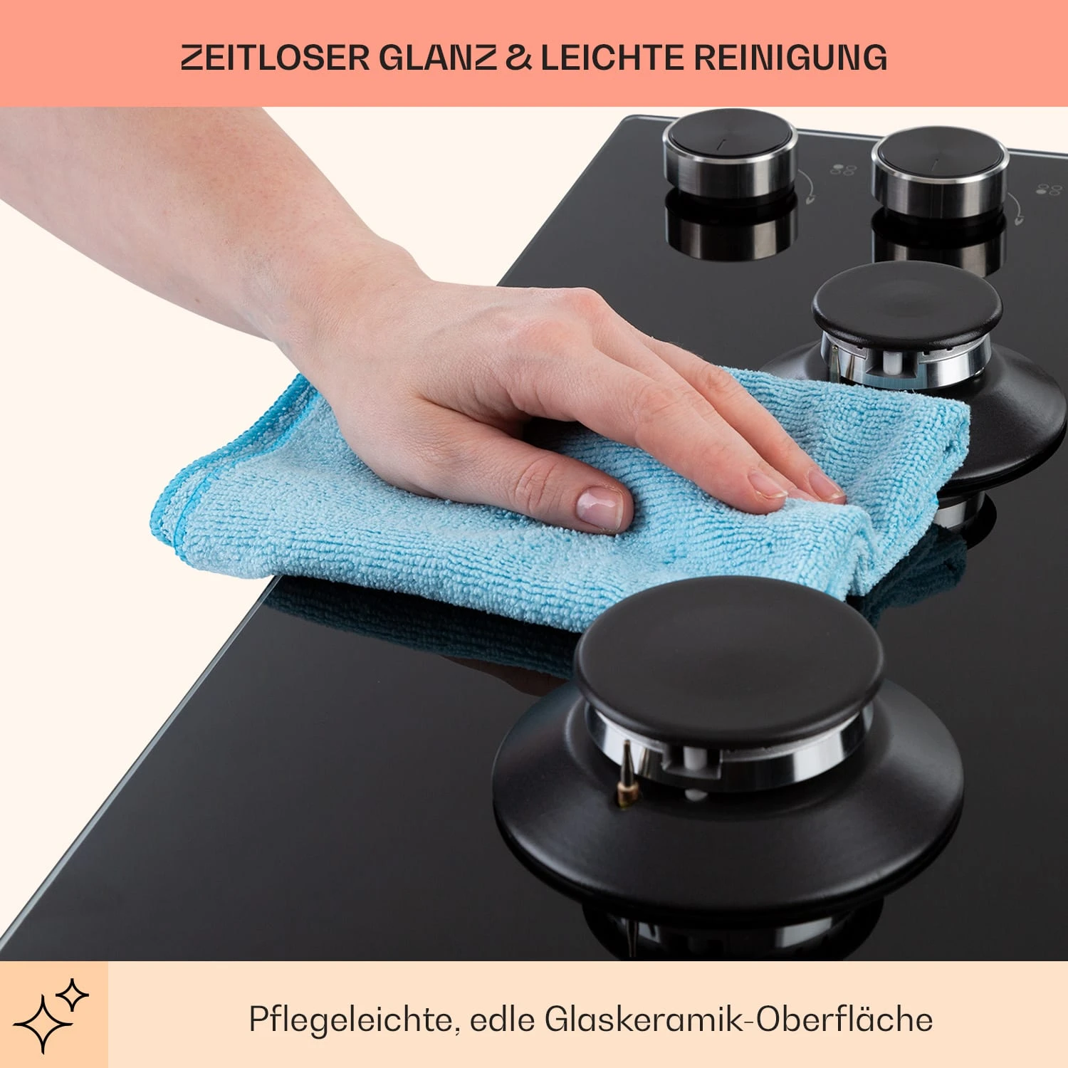 Illuminosa 4 Gaskochfeld 4-flammig Sabaf-Brenner Glaskeramik 9 Illuminosa 4 Gaskochfeld 4-flammig Sabaf-Brenner Glaskeramik – Bild 7