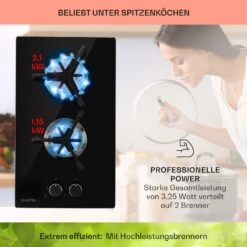 Trifecta Domino Gaskochfeld 2-flammig Triangle-Brenner Glaskeramik 13 Trifecta Domino Gaskochfeld 2-flammig Triangle-Brenner Glaskeramik -Klarstein 10035468 de 0003 usp