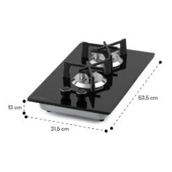Trifecta Domino Gaskochfeld 2-flammig Triangle-Brenner Glaskeramik 19 Trifecta Domino Gaskochfeld 2-flammig Triangle-Brenner Glaskeramik -Klarstein 10035468 yy 0011 dimensions