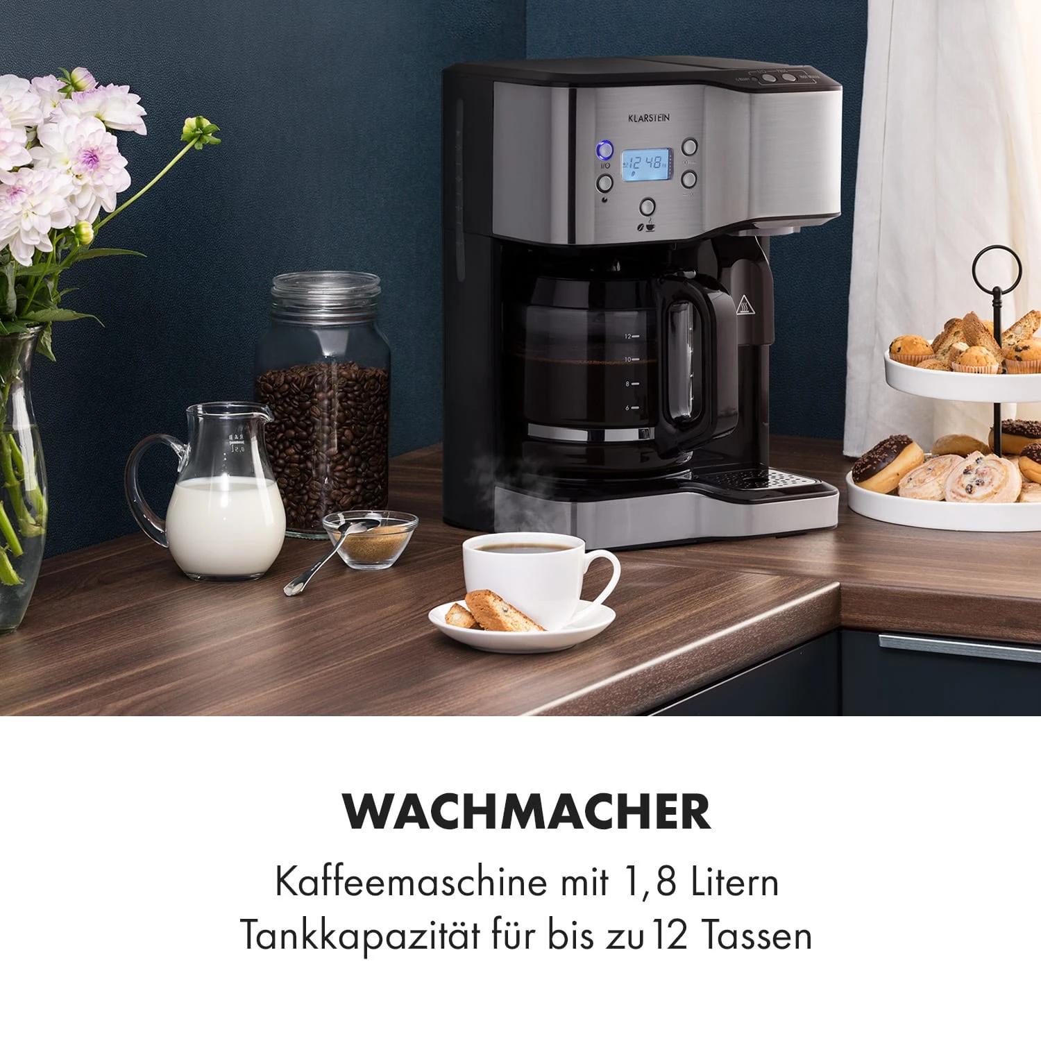 Caldetto Kaffeemaschine 1900W Heißwasserspender 4 Caldetto Kaffeemaschine 1900W Heißwasserspender – Bild 2