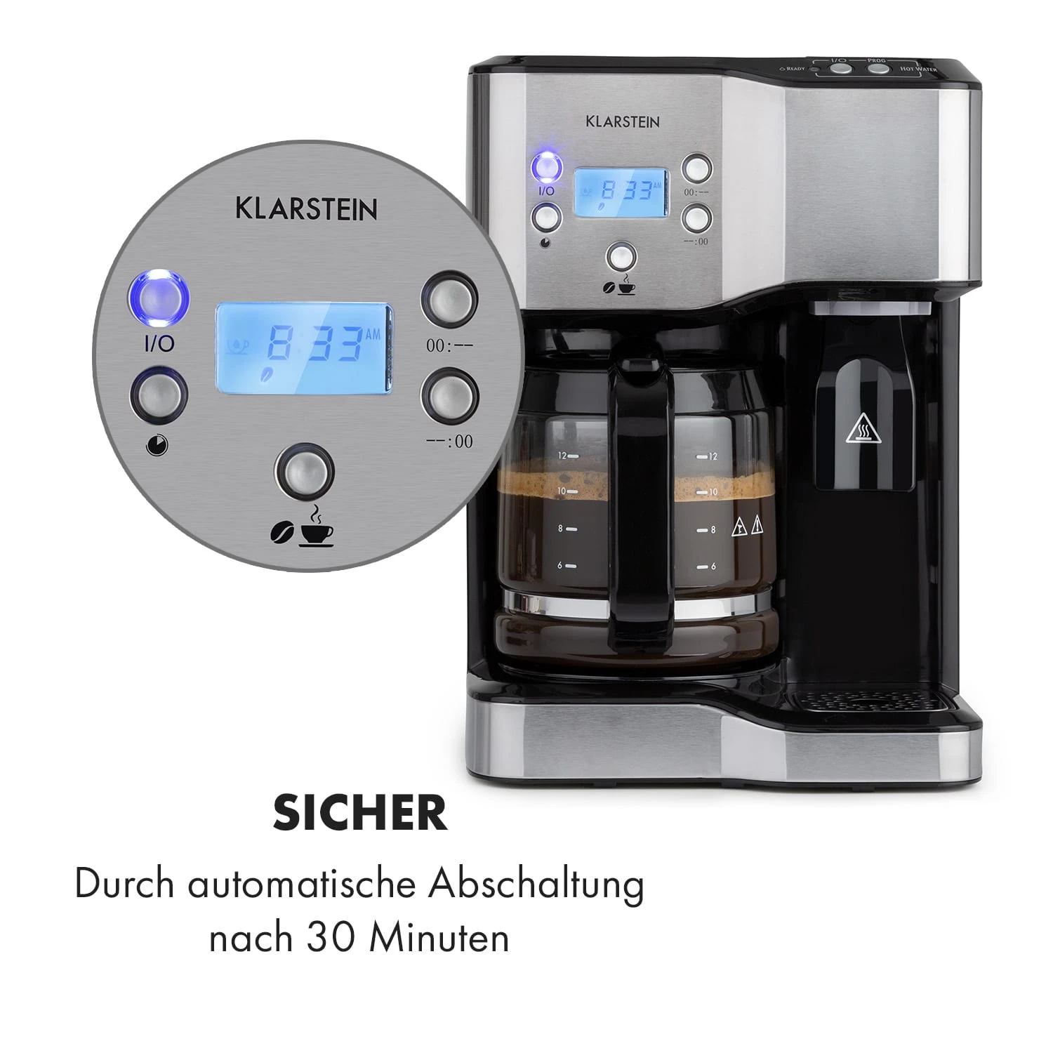 Caldetto Kaffeemaschine 1900W Heißwasserspender 9 Caldetto Kaffeemaschine 1900W Heißwasserspender – Bild 7