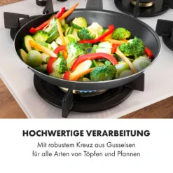 Goldflame 4 Gaskochfeld 4-flammig Messing-Brenner Glaskeramik -Klarstein 10035499 de 0007 logo