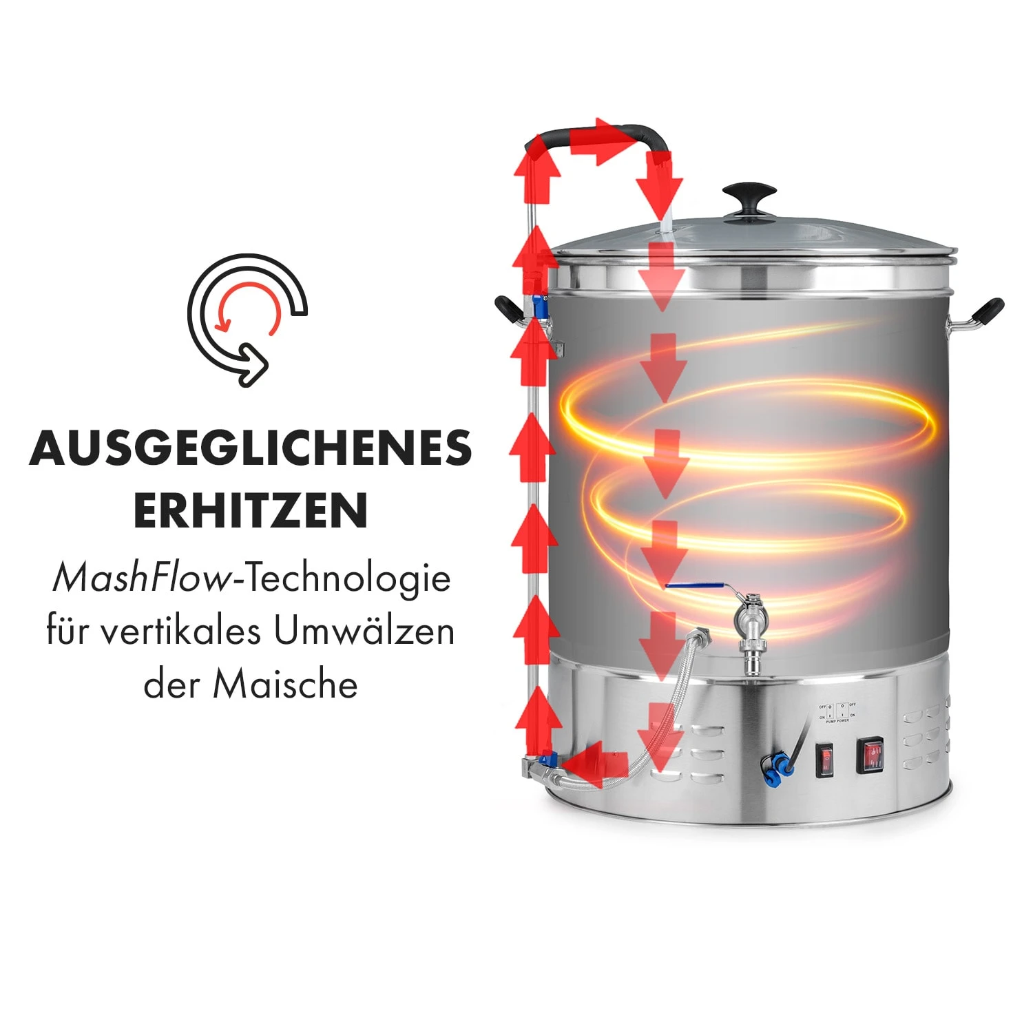 Brauheld Pro Maischekessel 3300W 70L 30-100°C Umwälzpumpe Edelstahl 7 Brauheld Pro Maischekessel 3300W 70L 30-100°C Umwälzpumpe Edelstahl – Bild 5