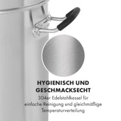 Brauheld Pro Maischekessel 3300W 70L 30-100°C Umwälzpumpe Edelstahl 18 Brauheld Pro Maischekessel 3300W 70L 30-100°C Umwälzpumpe Edelstahl -Klarstein 10035516 de 0007 logo