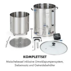 Brauheld Pro Maischekessel 3300W 70L 30-100°C Umwälzpumpe Edelstahl 19 Brauheld Pro Maischekessel 3300W 70L 30-100°C Umwälzpumpe Edelstahl -Klarstein 10035516 de 0008 logo