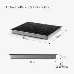 Virtuosa 4 Prime Einbaukochfeld 4 Zonen 6500W Glaskeramik Edelstahlrahmen 18 Virtuosa 4 Prime Einbaukochfeld 4 Zonen 6500W Glaskeramik Edelstahlrahmen -Klarstein 10035551 de 0008 usp