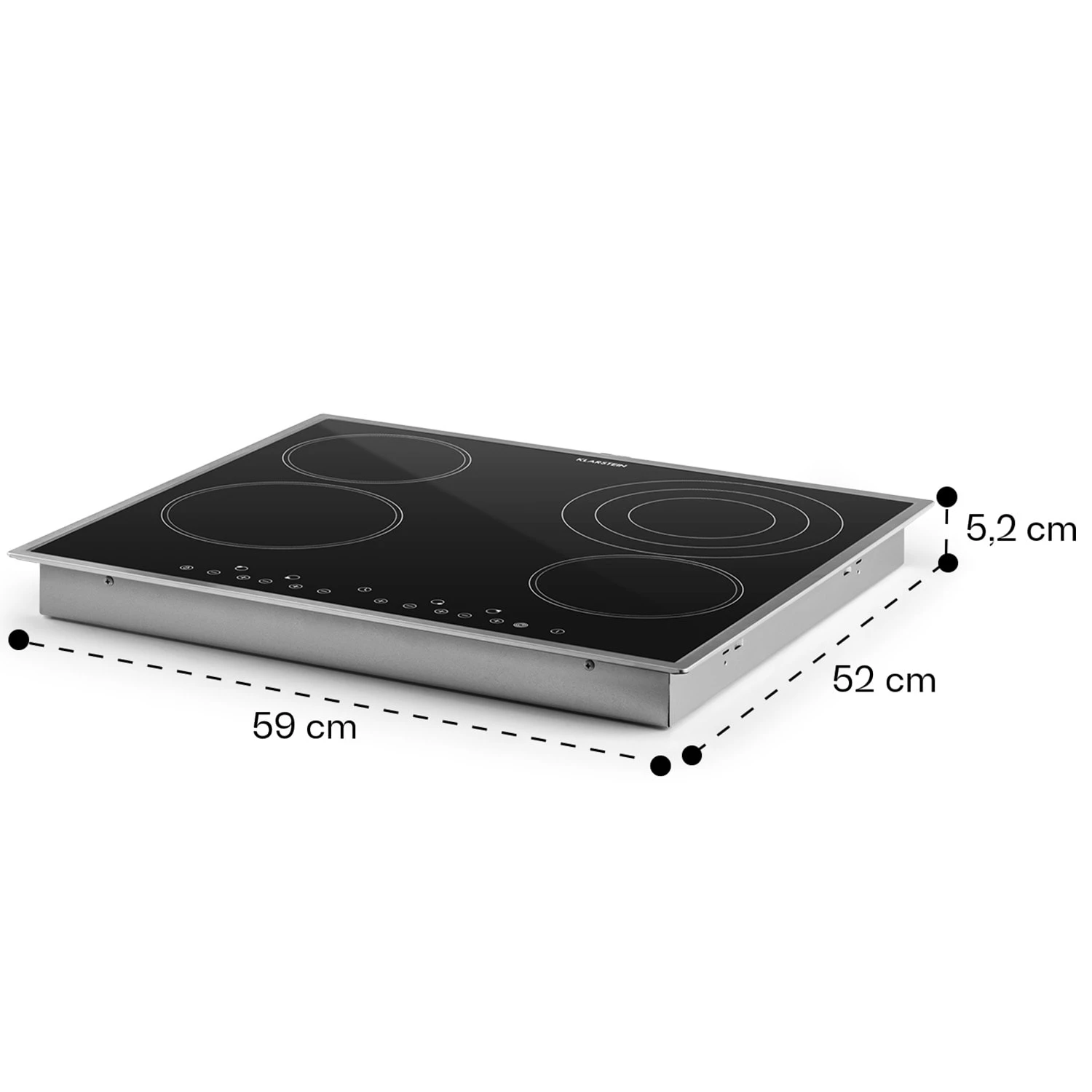 Virtuosa 4 Prime Einbaukochfeld 4 Zonen 6500W Glaskeramik Edelstahlrahmen 11 Virtuosa 4 Prime Einbaukochfeld 4 Zonen 6500W Glaskeramik Edelstahlrahmen – Bild 9