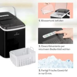 Arctic Porter Eiswürfelmaschine Bullet-Eis 12kg/24h Edelstahl 12 Arctic Porter Eiswürfelmaschine Bullet-Eis 12kg/24h Edelstahl -Klarstein 10035553 de 0004 usp