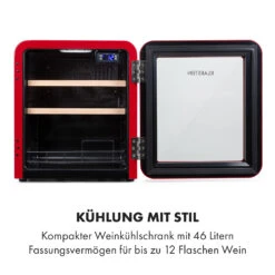 Vinetage 12 Getränkekühler Kühlschrank 48 Liter 4-22°C Retro-Design 13 Vinetage 12 Getränkekühler Kühlschrank 48 Liter 4-22°C Retro-Design -Klarstein 10035569 de 0003 logo