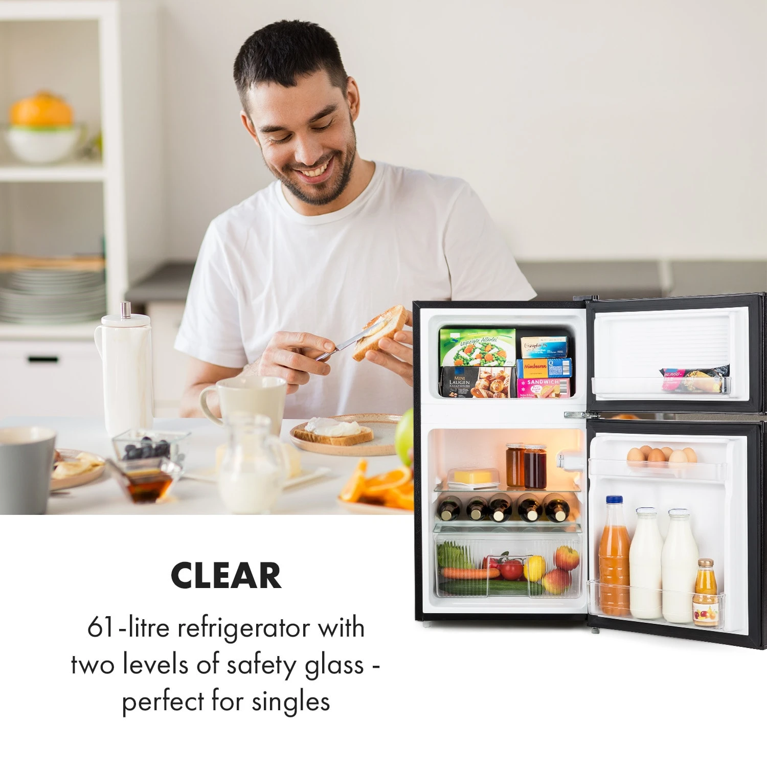 Big Daddy Cool Kühl-Gefrier-Kombination 87 Liter 40dB EEK F 5 Big Daddy Cool Kühl-Gefrier-Kombination 87 Liter 40dB EEK F – Bild 3