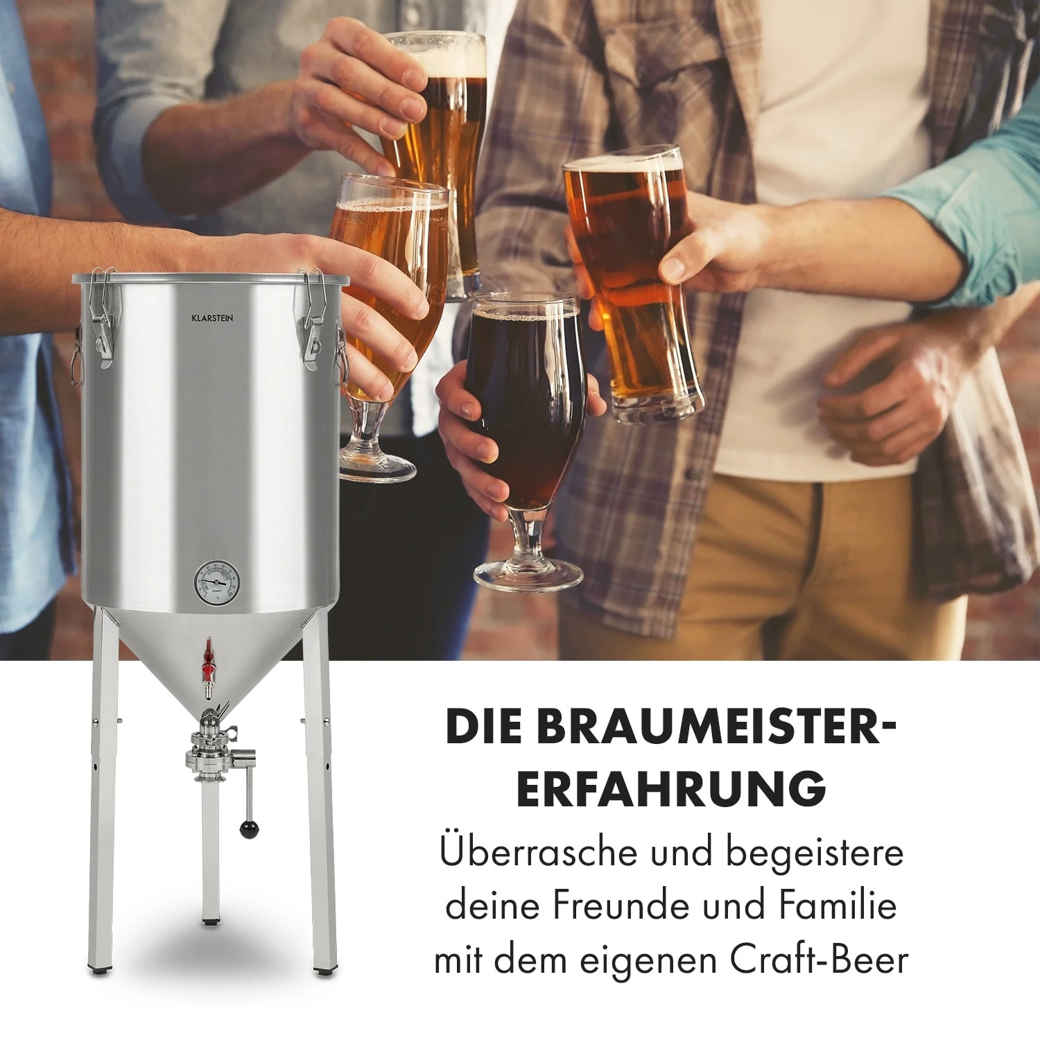 Gärkeller Pro XL Fermentierkessel 60 Liter Ablassventil 304-Edelstahl 4 Gärkeller Pro XL Fermentierkessel 60 Liter Ablassventil 304-Edelstahl – Bild 2