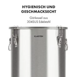 Gärkeller Pro XL Fermentierkessel 60 Liter Ablassventil 304-Edelstahl 16 Gärkeller Pro XL Fermentierkessel 60 Liter Ablassventil 304-Edelstahl -Klarstein 10035622 de 0006 logo