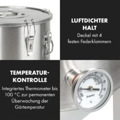 Gärkeller Pro XL Fermentierkessel 60 Liter Ablassventil 304-Edelstahl 17 Gärkeller Pro XL Fermentierkessel 60 Liter Ablassventil 304-Edelstahl -Klarstein 10035622 de 0007 logo