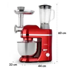 Lucia Elegance Küchenmaschine Mixer Fleischwolf 2000W BPA-frei 19 Lucia Elegance Küchenmaschine Mixer Fleischwolf 2000W BPA-frei -Klarstein 10035641 yy 0009 logo Klarstein Lucia Elegance Kuechenmaschine rot
