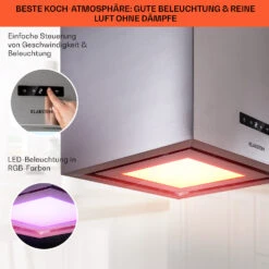 Kronleuchter Smart Inselabzugshaube 595m³/h App-Steuerung LED-Panel 14 Kronleuchter Smart Inselabzugshaube 595m³/h App-Steuerung LED-Panel -Klarstein 10035709 de 0004 usp
