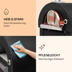 Diavolo Napoletana Pizzaofen Holzofen Rostfreier Edelstahl 13 Diavolo Napoletana Pizzaofen Holzofen Rostfreier Edelstahl -Klarstein 10035759 de 0004 logo