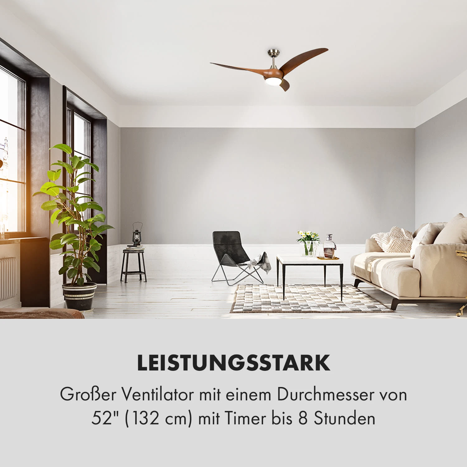 Monteverde Deckenventilator Deckenleuchte 52" 8.376m³/h 3 Flügel 8 Monteverde Deckenventilator Deckenleuchte 52" 8.376m³/h 3 Flügel – Bild 6