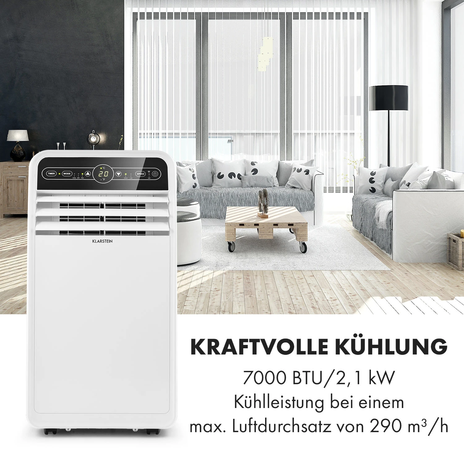 Metrobreeze New York Smart 7k Mobile Klimaanlage 7000 BTU/2,1 KW 5 Metrobreeze New York Smart 7k Mobile Klimaanlage 7000 BTU/2,1 KW – Bild 3
