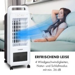 Cooler Rush Ventilator Luftkühler 5,5L 45W Fernbedienung 5x Eispack 14 Cooler Rush Ventilator Luftkühler 5,5L 45W Fernbedienung 5x Eispack -Klarstein 10035824 de 0004 logo