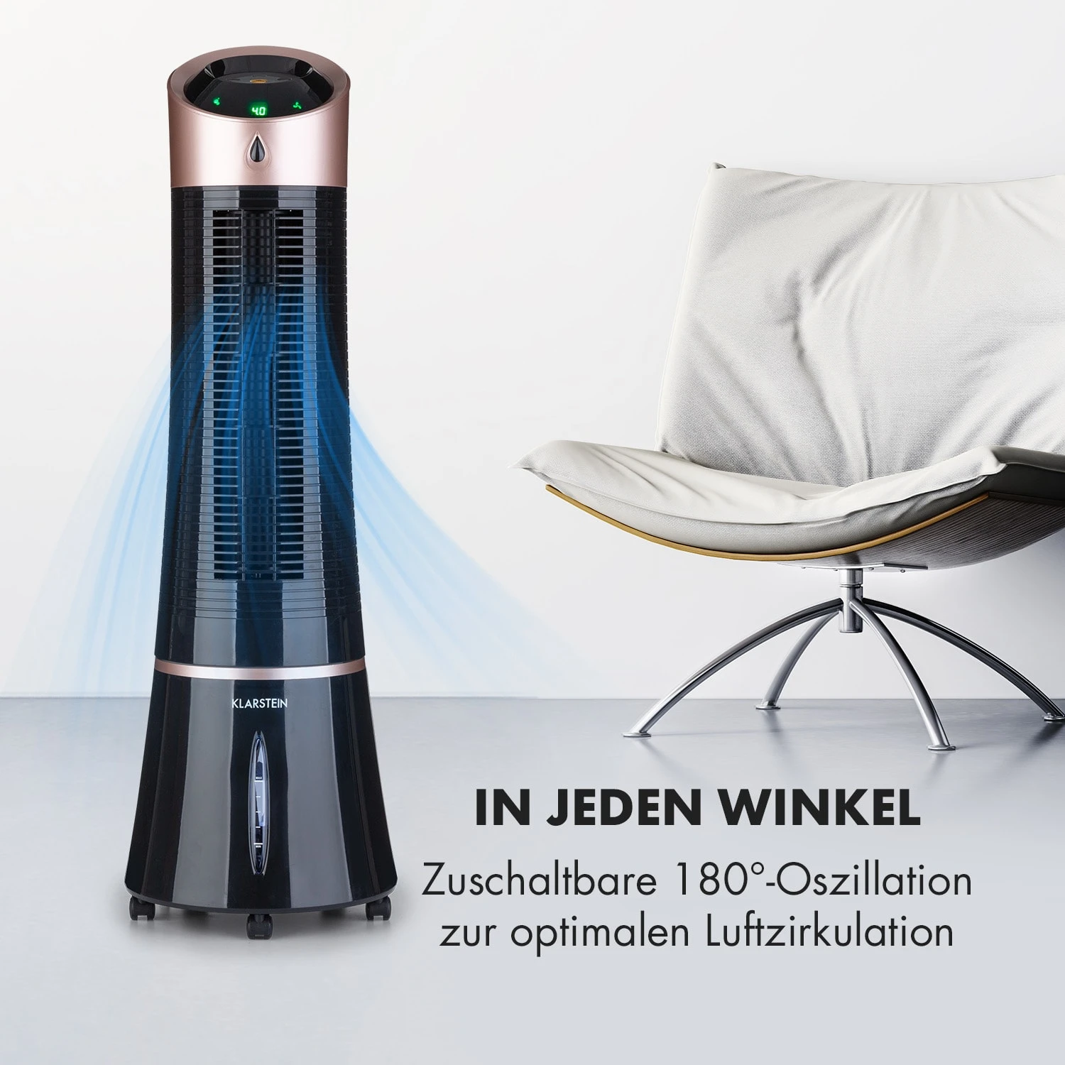 Skyscraper Ice 4-in-1 Luftkühler Ventilator 210 M³/h 30 W Oszillation Mobil Fernbedienung 7 Skyscraper Ice 4-in-1 Luftkühler Ventilator 210 M³/h 30 W Oszillation Mobil Fernbedienung – Bild 5