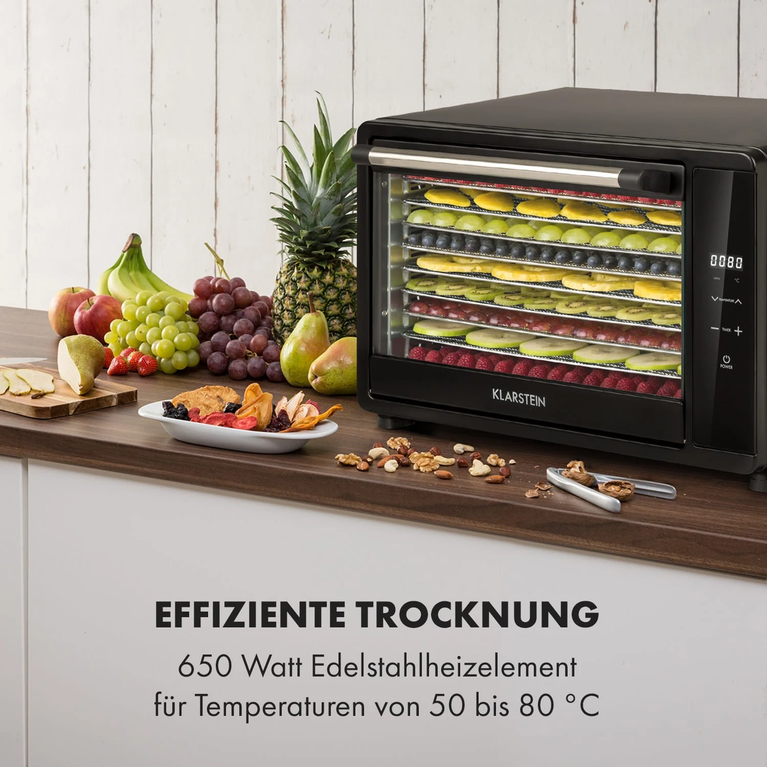 Mega Jerky Dörrautomat 650W 50-80°C LC-Touch-Display Timer 4 Mega Jerky Dörrautomat 650W 50-80°C LC-Touch-Display Timer – Bild 2